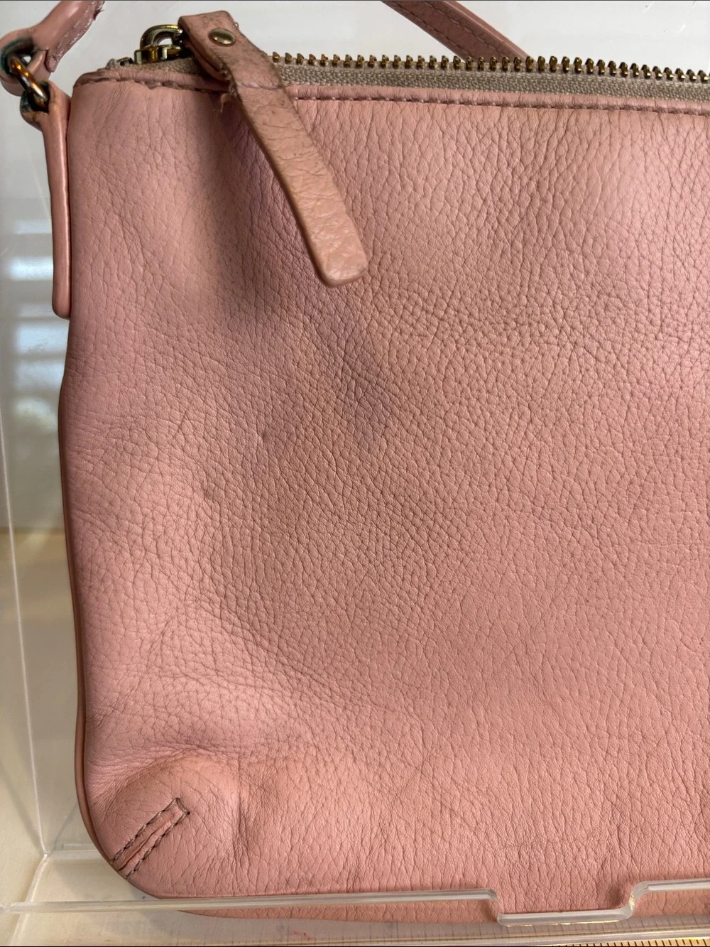 kate spade Pink Pebbled Leather Crossbody with Bow Detail